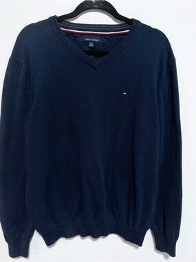Tommy Hilfiger Men's Dark Navy V-Neck Sweater